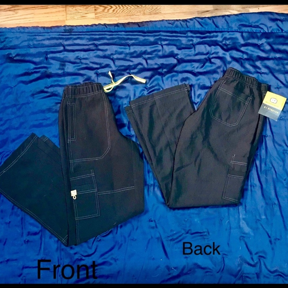 NEW XST WINK BLK 4waystretch scrub drawstring pant